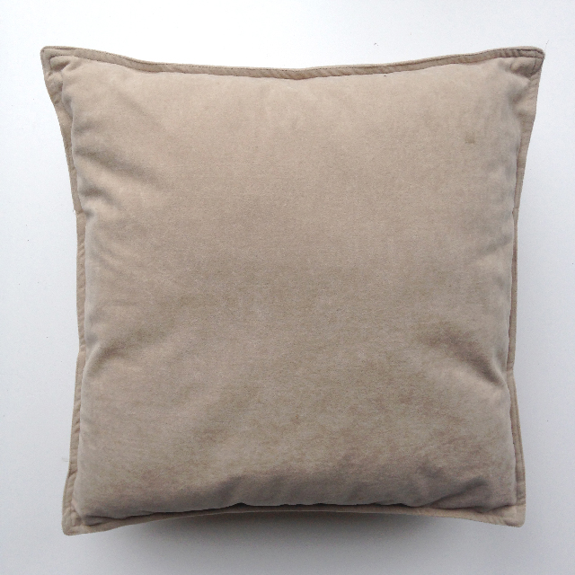 CUSHION, Neutral - Light Beige Faux Suede